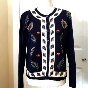 Milano Beautifully Embroidered Autumn Button Front Cardigan!
